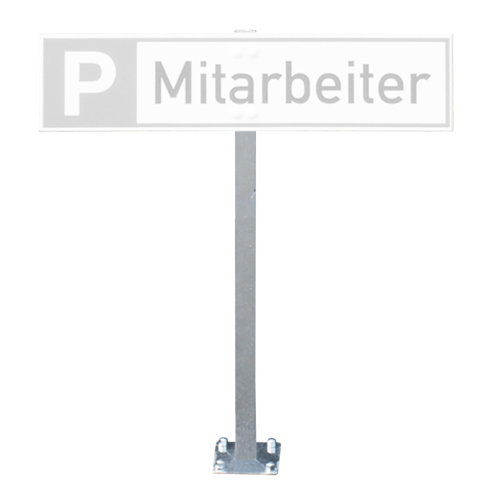 Pfosten mit Bodenplatte 50 cm verzinkt