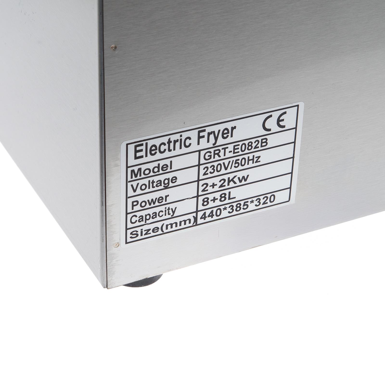 Elektro-Doppel-Fritteuse Typenschild