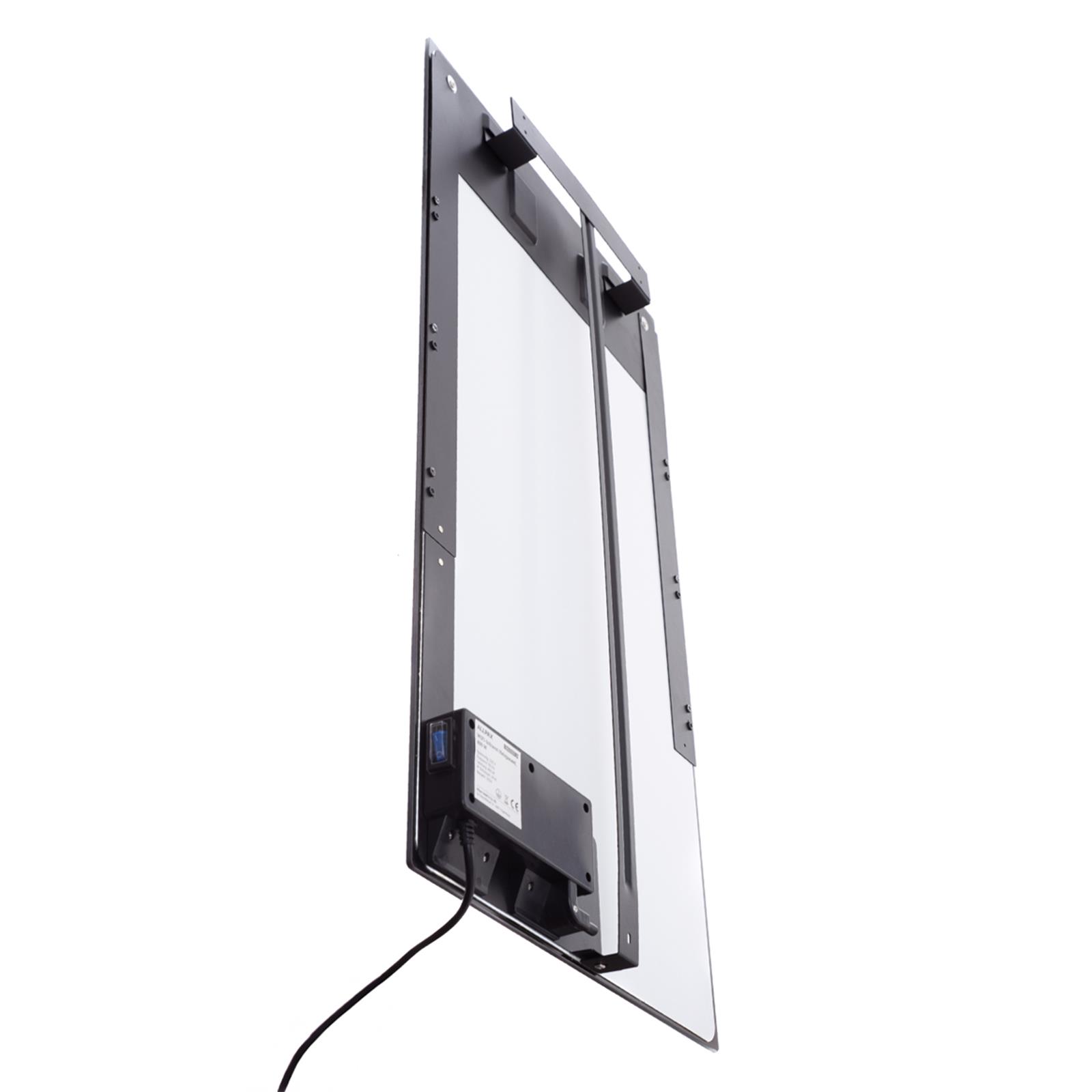 schwarze WIFI Infrarotheizung mit Handtuchhalter 400W