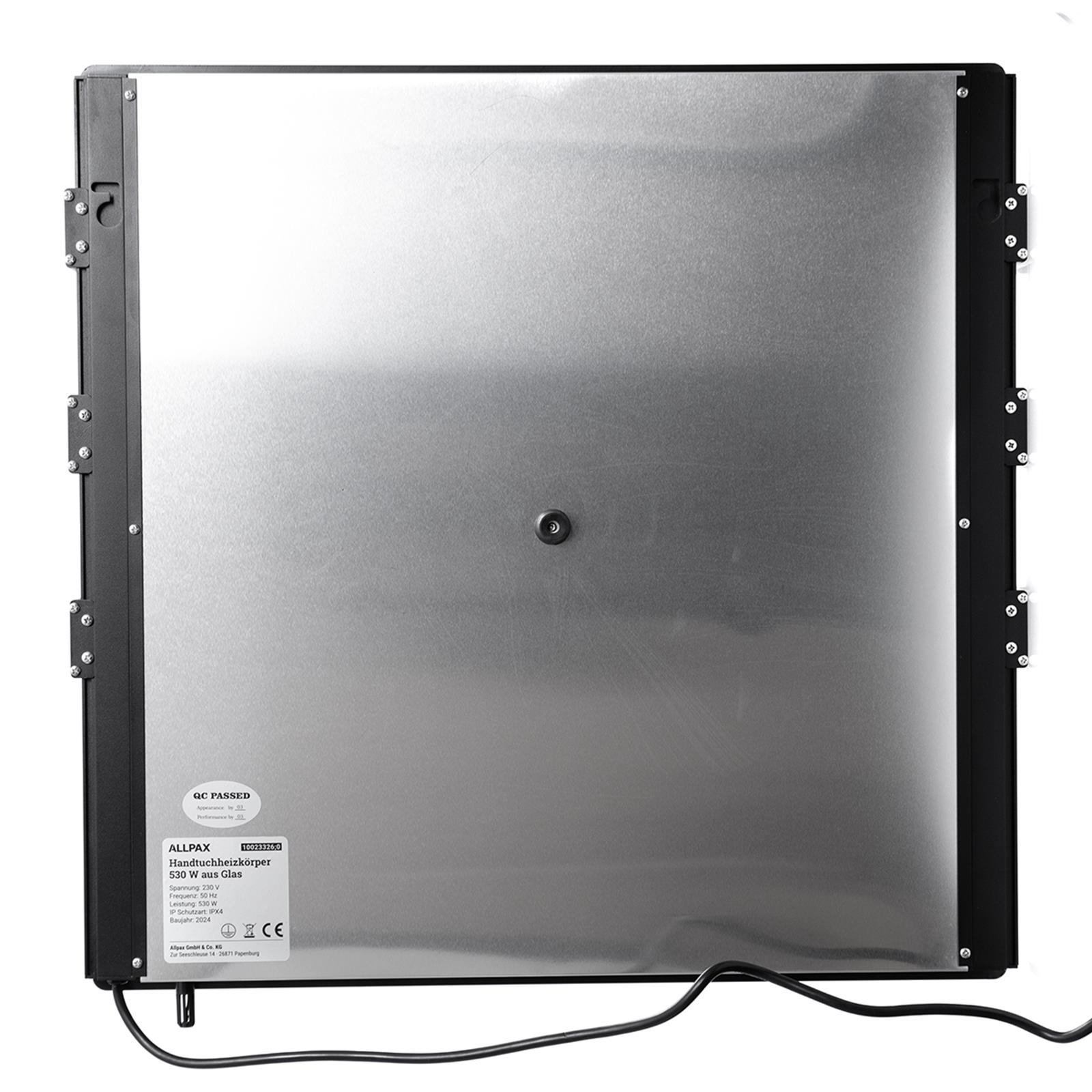 Handtuchheizkörper 530 W aus Glas
