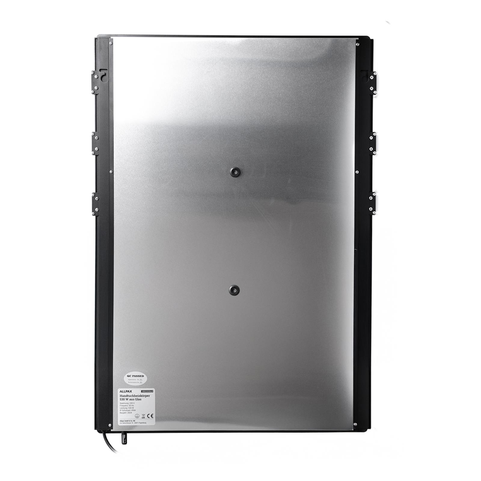 Handtuchheizkörper 930 W aus Glas