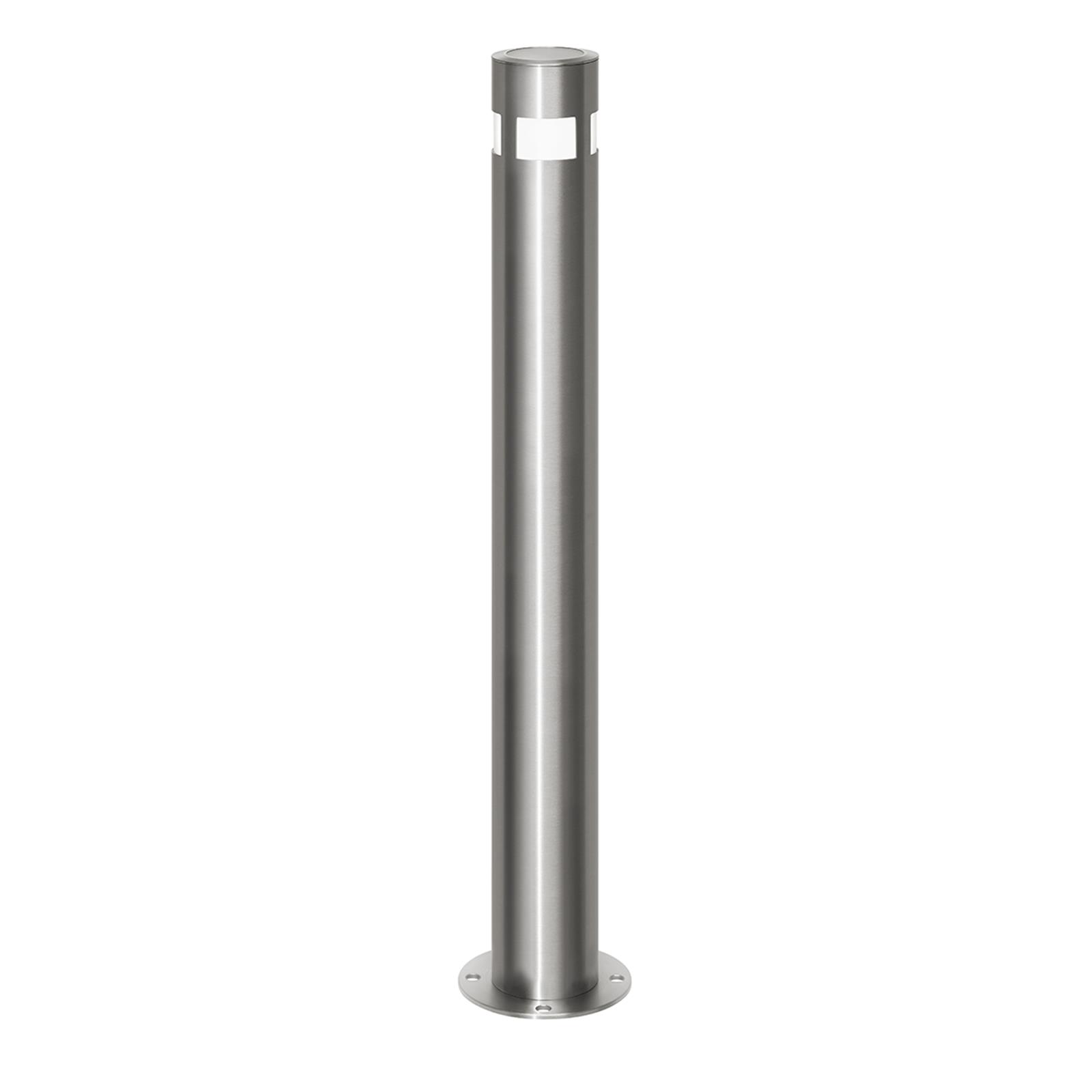 Absperrpfosten SOLAR Edelstahl Ø 102 mm mit LED-Leuchtkopf