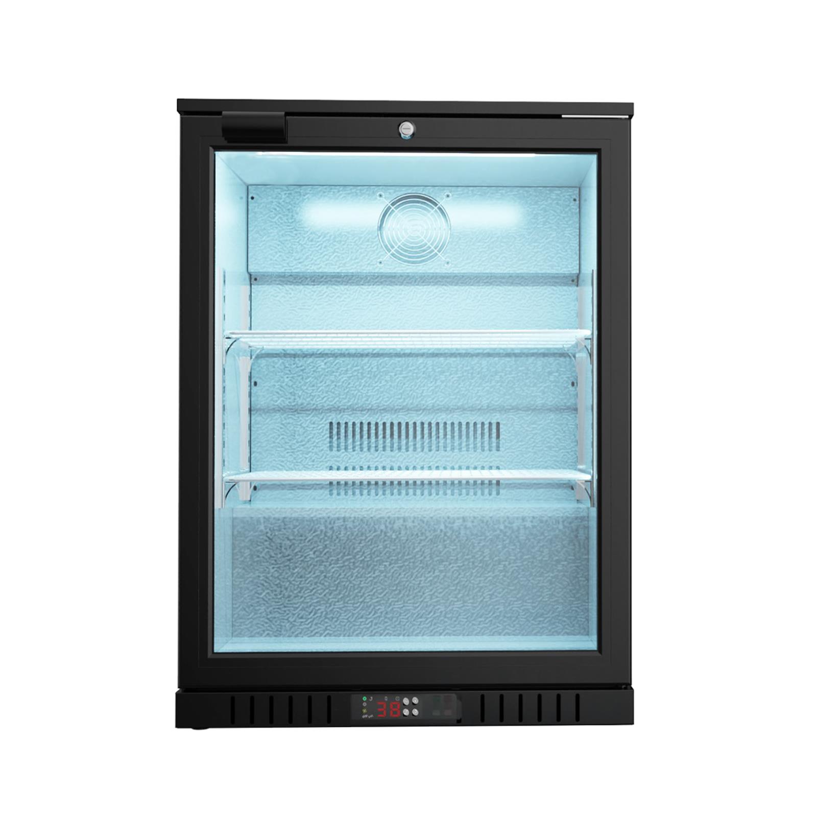 Bar Display Cooler, eine Flügeltür, schwarz