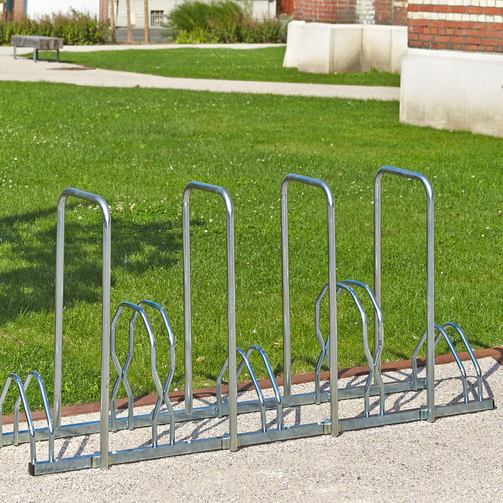 5er - Fahrradständer - 2 Ebenen mit Sicherungsbügel