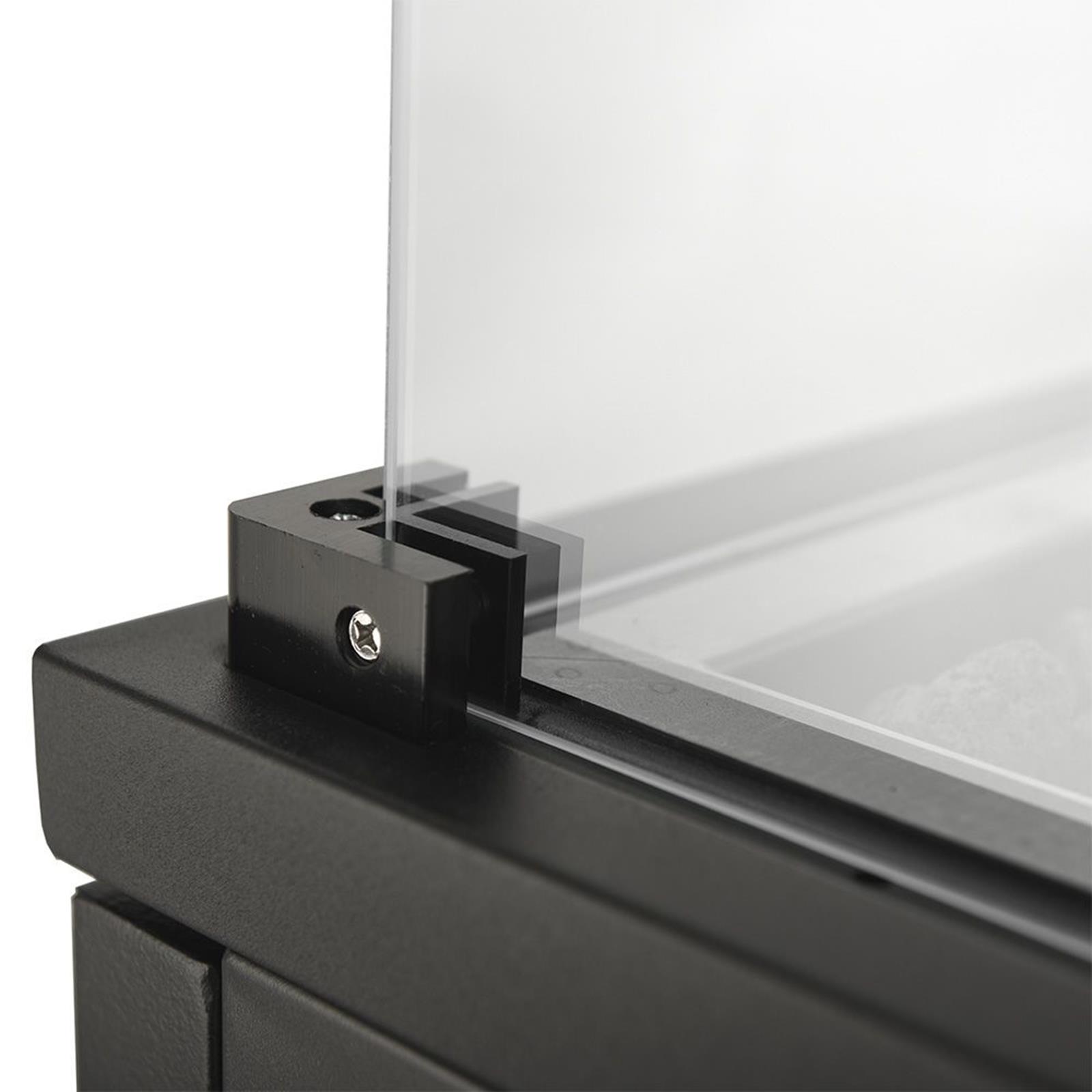 Gas-Terrassenfeuer quadratisch schwarz, 10,5 kW, mit Glas