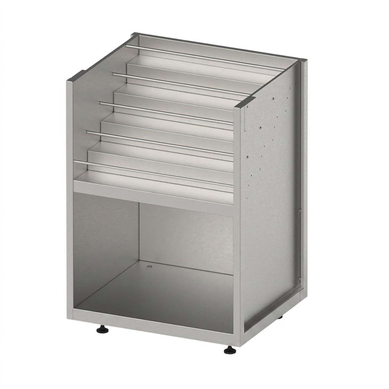Unterschrank Bar offen mit Flaschentreppe
