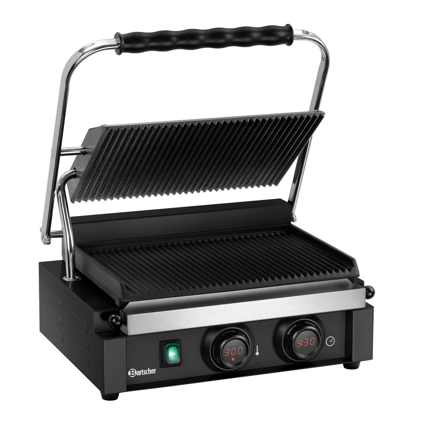 Kontaktgrill, gerillt, schwarz matt