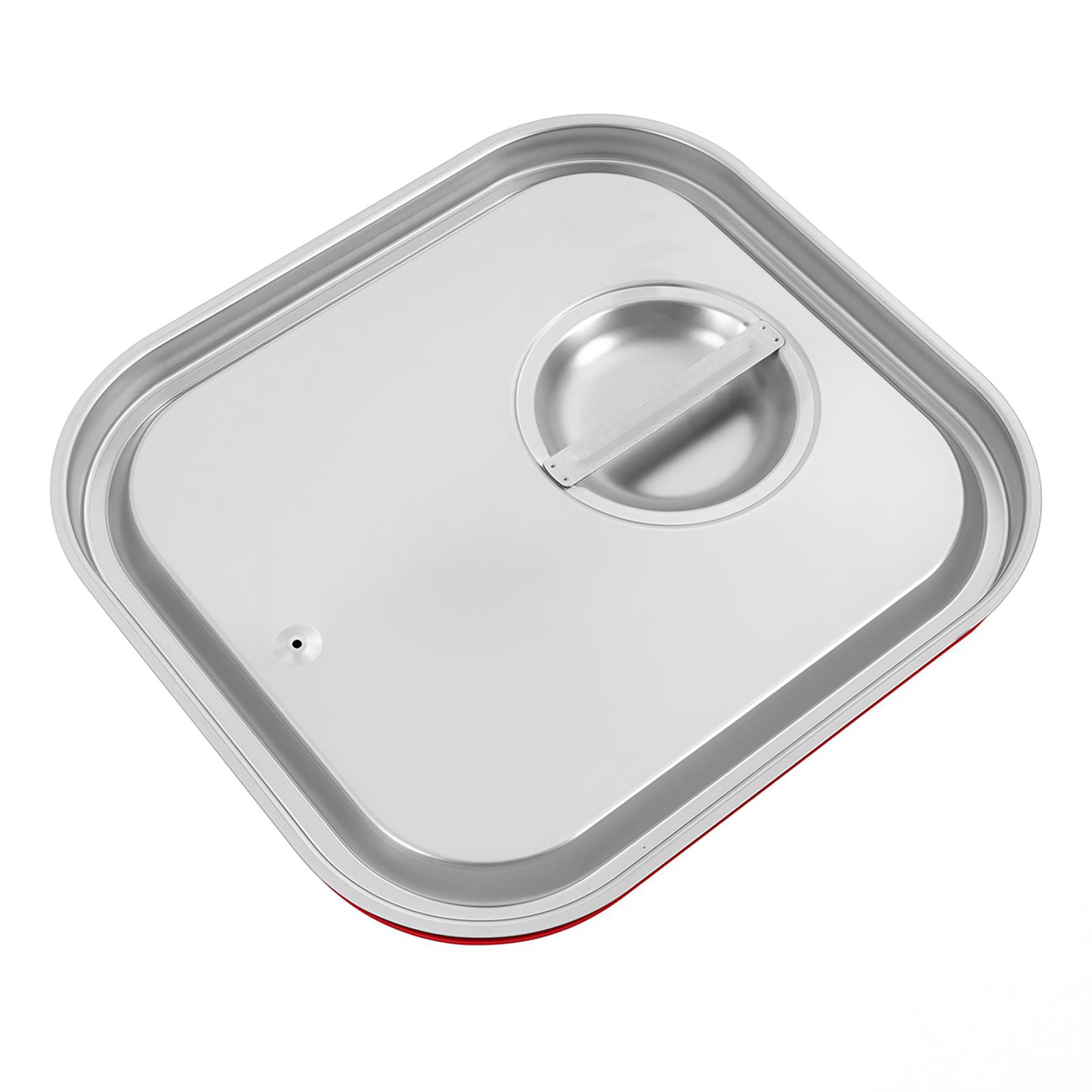 GN-Deckel Edelstahl mit Silikon-Dichtung für GN-Behälter 1/2