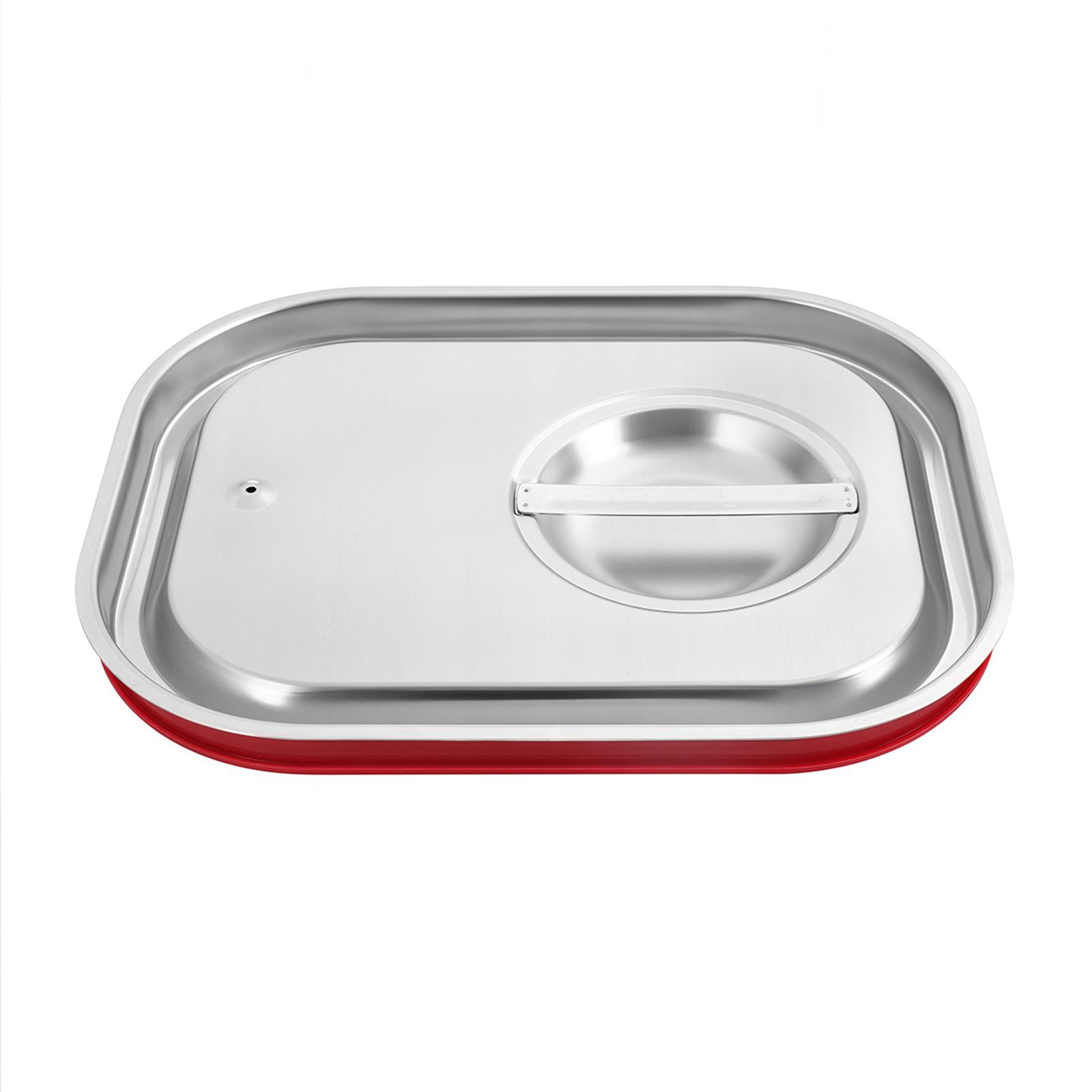 GN-Deckel Edelstahl mit Silikon-Dichtung für GN-Behälter 1/3
