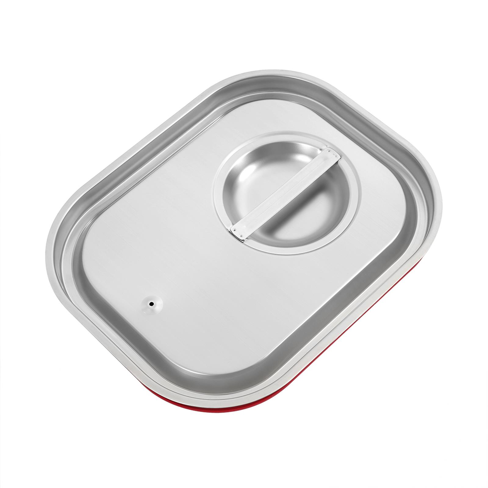 GN-Deckel Edelstahl mit Silikon-Dichtung für GN-Behälter 1/3