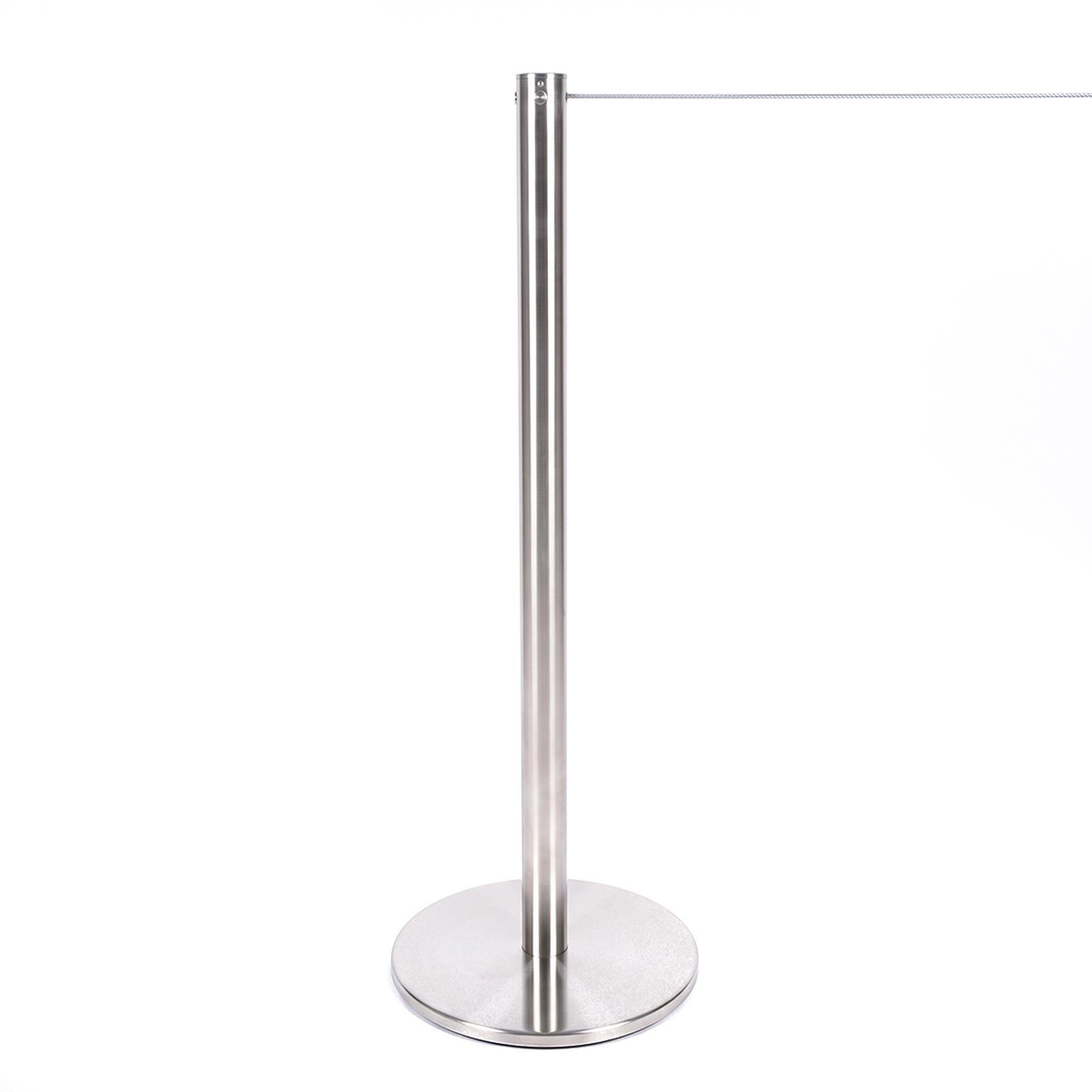 Abgrenzungsständer mit Reboundkordel/-band – H 1 m, Kordel 2 m, Edelstahl