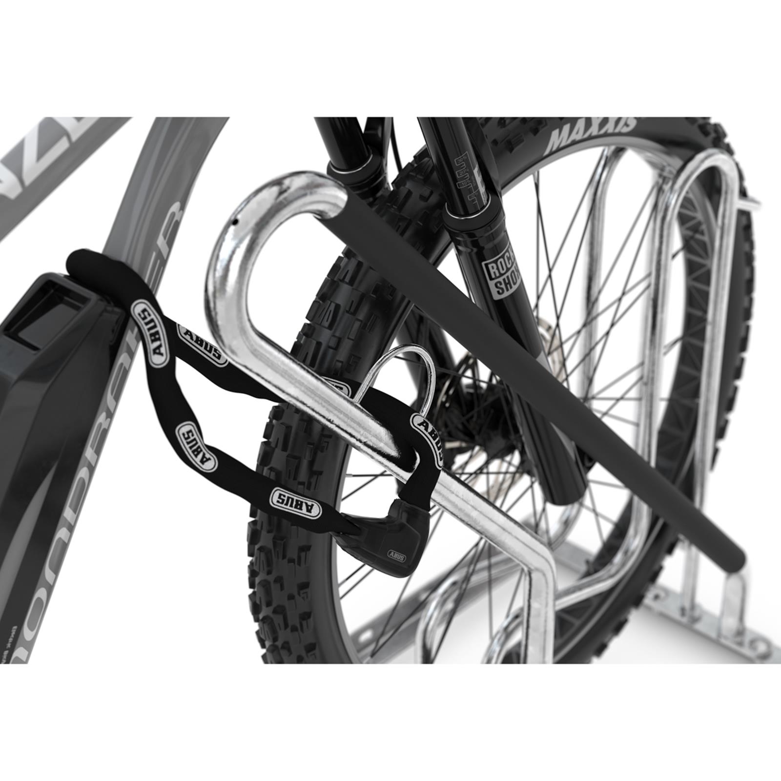Fahrradständer 6 Einstellplätze silber/schwarz aus Stahl mit Anlehnparker