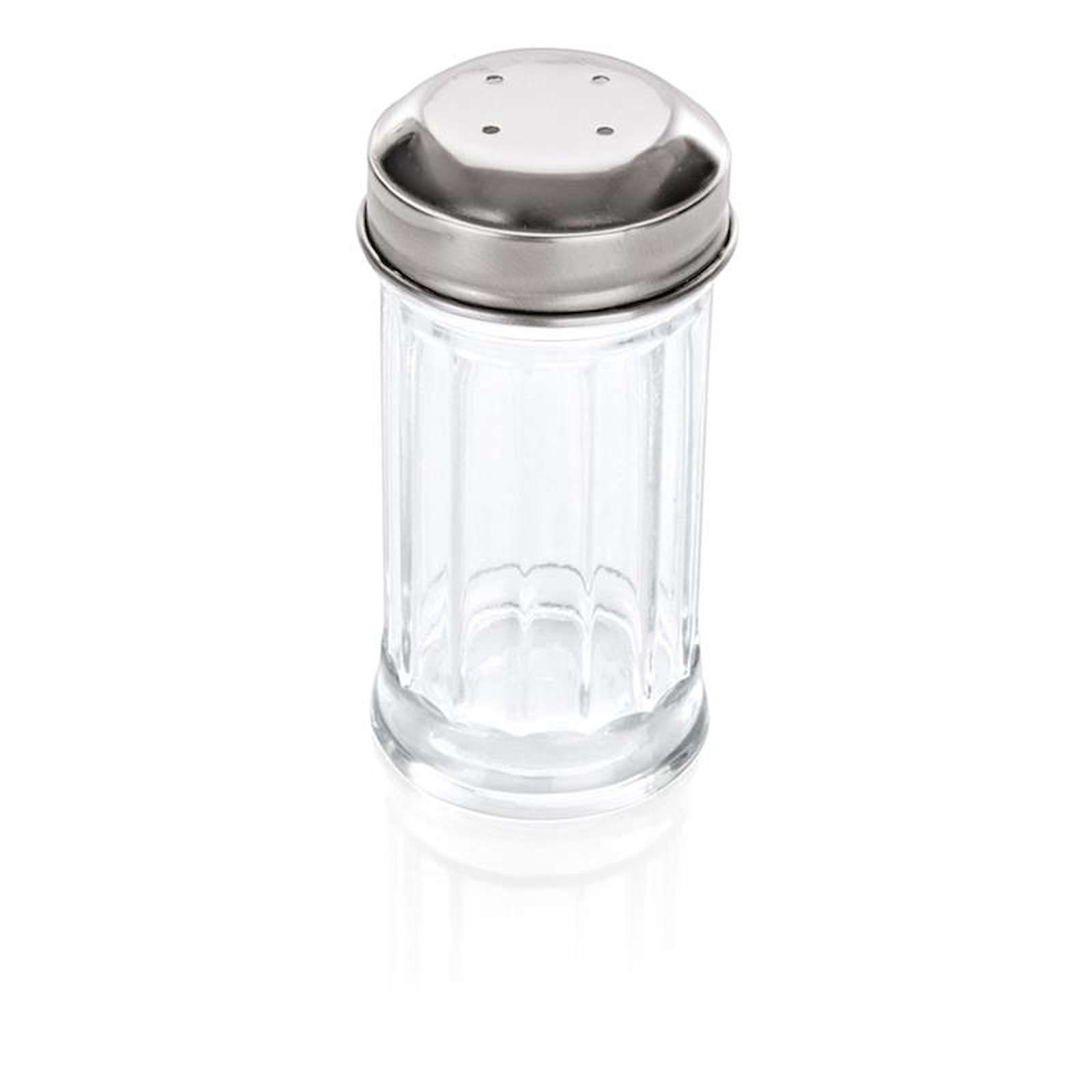 Pfefferstreuer aus Glas/Kappe aus Edelstahl