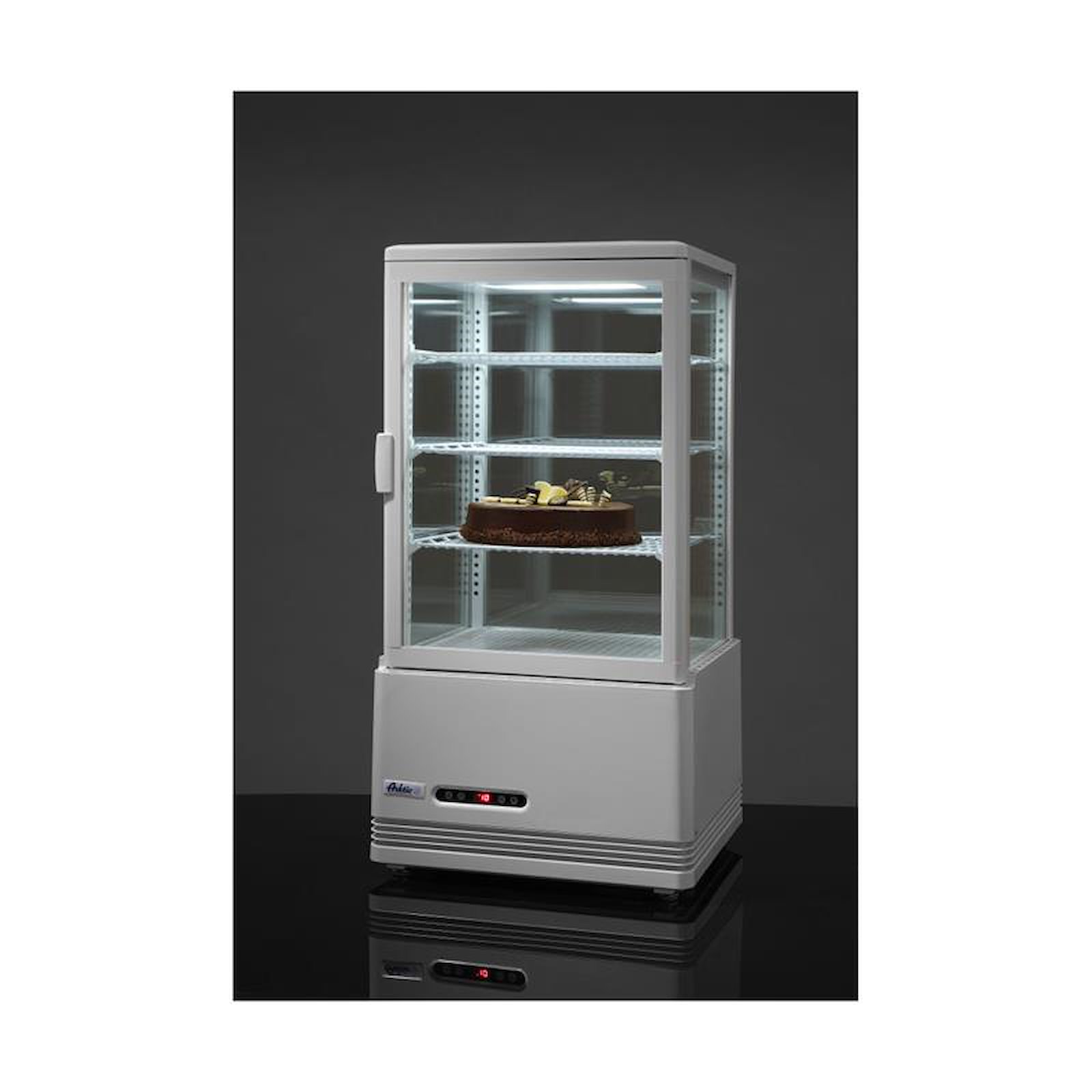 Hendi Kuchenvitrine 68 Liter schwarz