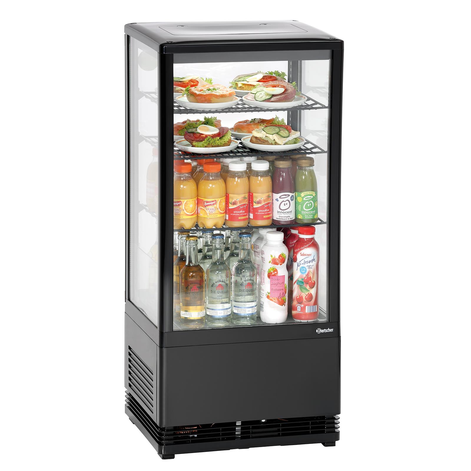 Mini-Kühlvitrine 78L, schwarz