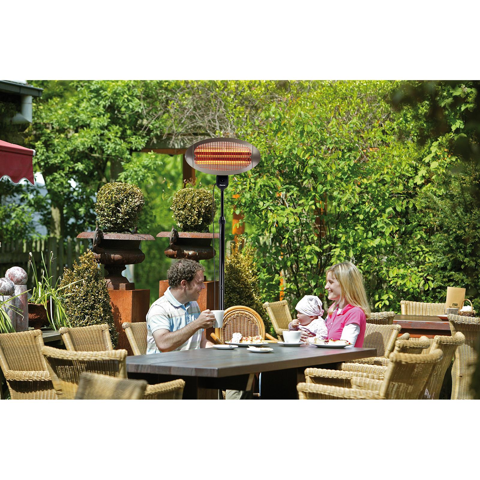 Heizstrahler Vorbild Terrasse mit Familie