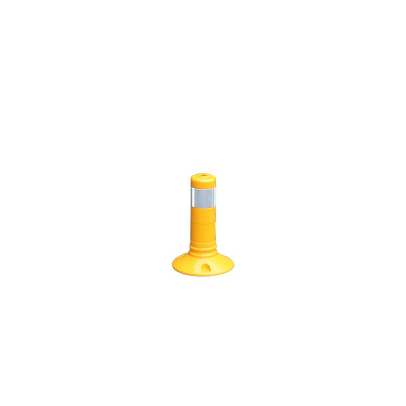 Leitpoller Flexipfosten gelb mit retroreflektierender Folie 80 mm Durchmesser