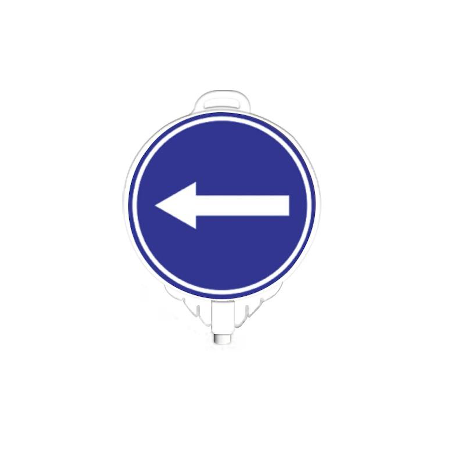 Rundschild Fahrtrichtung links/rechts Ø 380 mm RA2