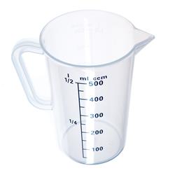Messbecher, transparent