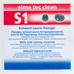 elma tec clean S1  label voorkant
