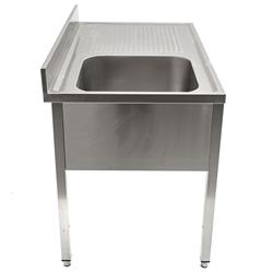 Spoeltafel 700mm, XL bak links
