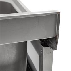 Spoeltafel 700mm, XL bak links