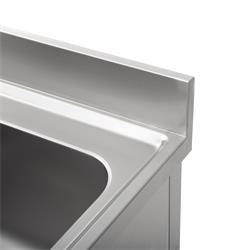 Afwasbak 600 mm, 60 liter, XL spoelbak rechts