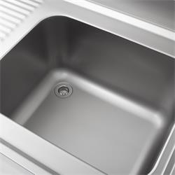 Afwasbak 600 mm, 60 liter, XL spoelbak rechts