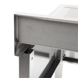 Afwasbak 600 mm, 60 liter, XL spoelbak rechts