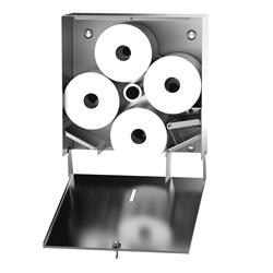 Toiletpapierdispenser binnenkant vol