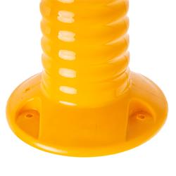 Leitpoller Flexipfosten, gelb mit schwarzen Streifen, 80 mm Durchmesser