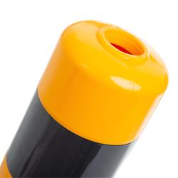 Leitpoller Flexipfosten, gelb mit schwarzen Streifen, 80 mm Durchmesser