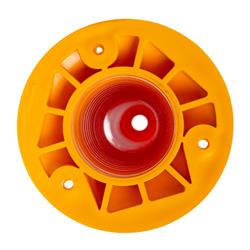 Leitpoller Flexipfosten, gelb mit schwarzen Streifen, 80 mm Durchmesser