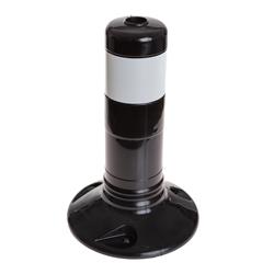 Leitpoller Flexipfosten, schwarz-silber, 80 mm Durchmesser