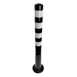 Leitpoller Flexipfosten, schwarz-silber, 80 mm Durchmesser
