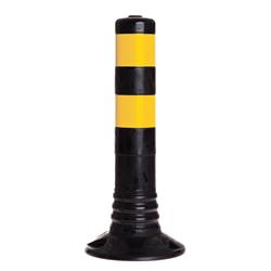 Leitpoller Flexipfosten, schwarz-gelb, 80 mm Durchmesser