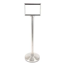 Infotafel A4 liggend zilver