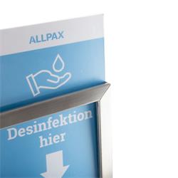 Infotafel A4 liggend zilver
