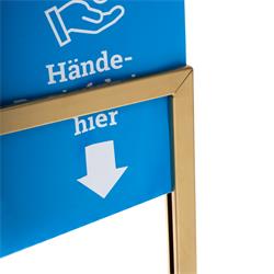 STOPPO Info-Tafel, hoch, für Pfosten mit Kordeln