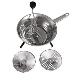 Passiersieb mit 3 Siebeinsätzen & Kurbel, 24 cm