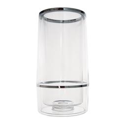 Flaschenkühler mit Chromrand, Ø 12 cm H: 23 cm