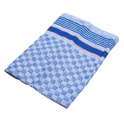 Grubentuch blau-kariert, Baumwolle, 12 Stück