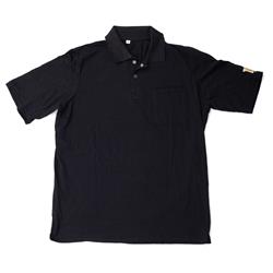 ESD polo T-shirt maat M - zwart V-hals