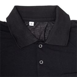 ESD polo shirt maat L - zwart V-hals