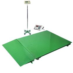 Weegplateau met display, oprijplaat