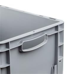Euronorm Stapelbox, offene Handgriffe