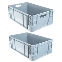 Euronorm Stapelbox, offene und geschlossene Handgriffe