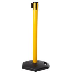 STOPPO XL Abgrenzungsständer Outdoor gelb mit Zugband gelb schwarz