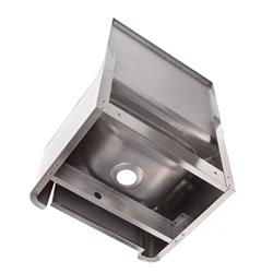 Basic Wastafel Roestvrijstaal met Kniebediening, Hoge Achterwand