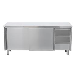 Edelstahlschrank Vorderseite